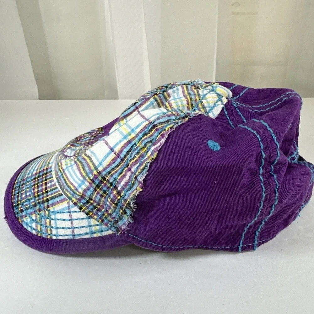 Disney Parks Mickey Mouse Youth Purple Blue Rhinestones Adjustable Ball Cap Hat - Picture 6 of 16